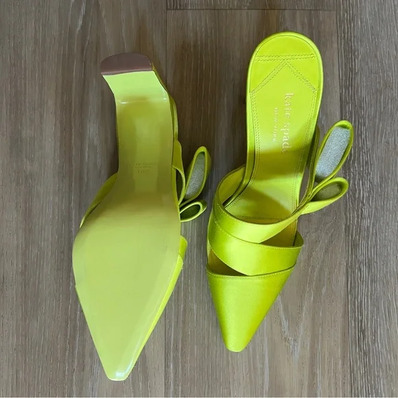 kate spade Bianca Satin Mules Heels - Size 10B (NWOT) - Picture 4 of 7